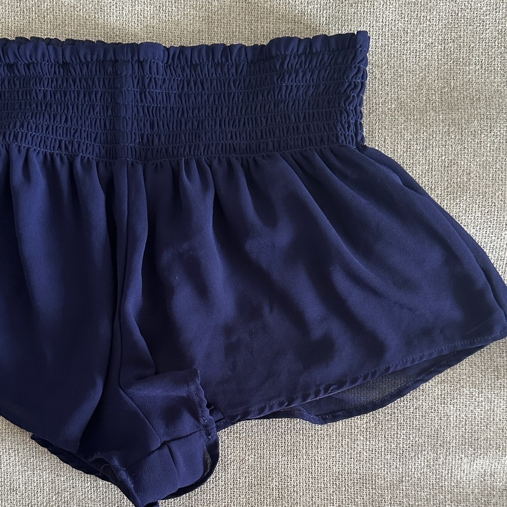 Forever 21 High Waist Navy Shorts - Picture 6 of 7